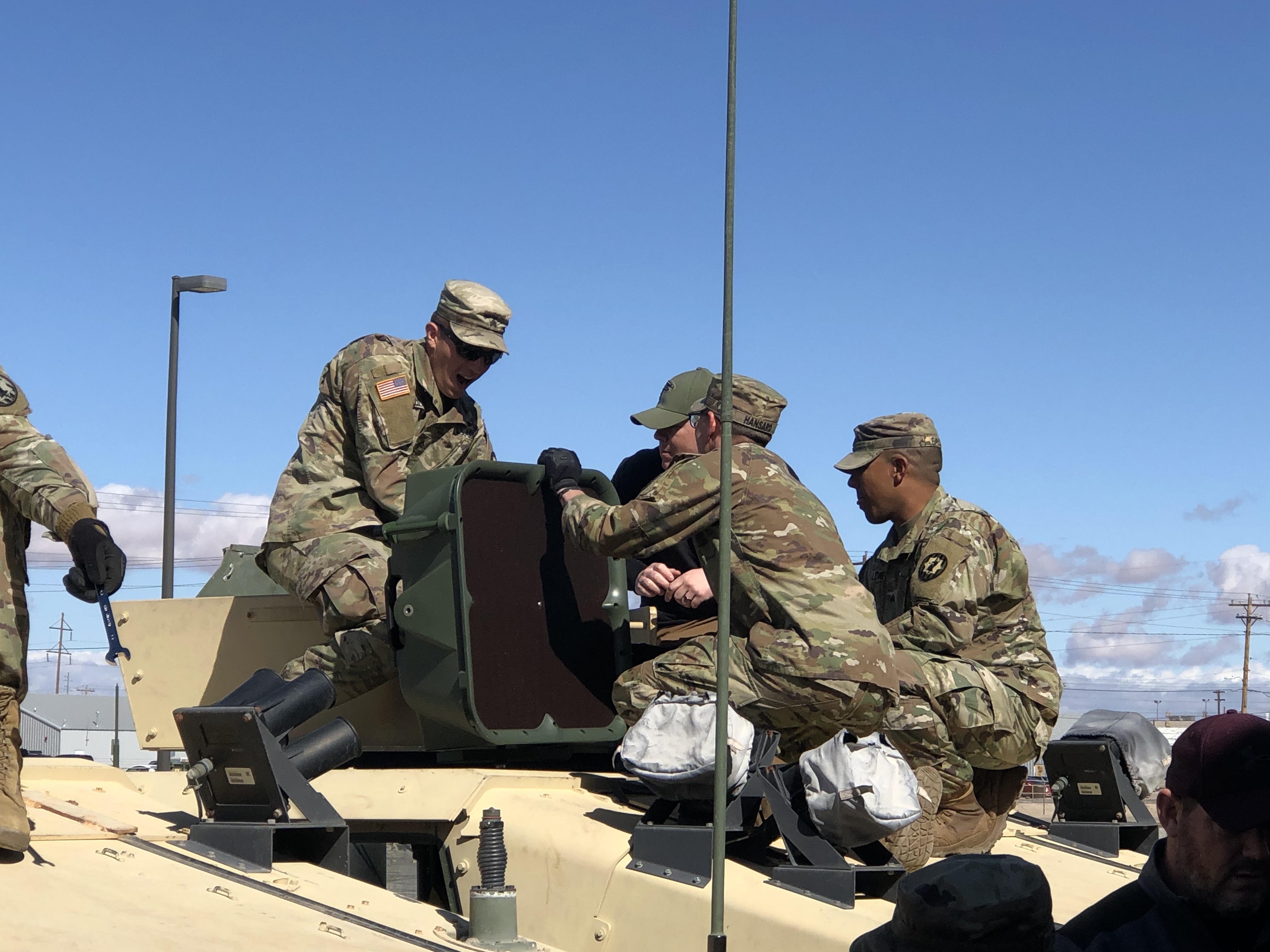 AHD being installed on HMMWV